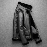 Men's Genuine Lambskin Sherpa Shearling B3 Bomber Jacket